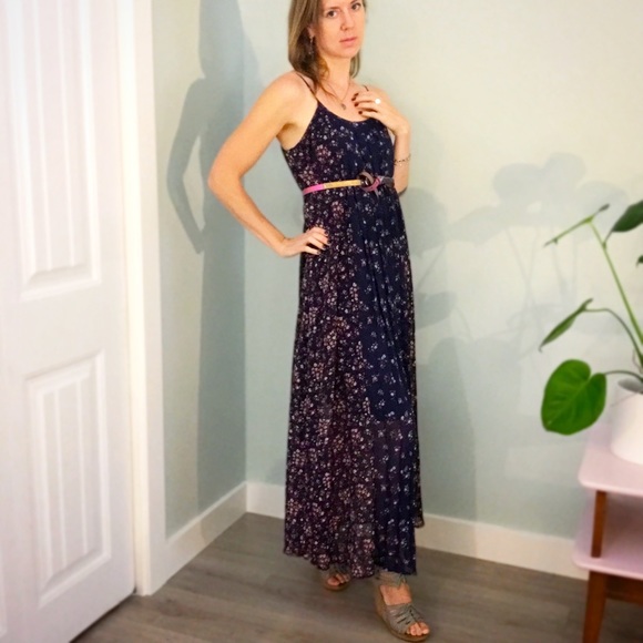 Motherhood Maternity Sheer Floral Maxi Dress - EUC - Picture 3 of 17
